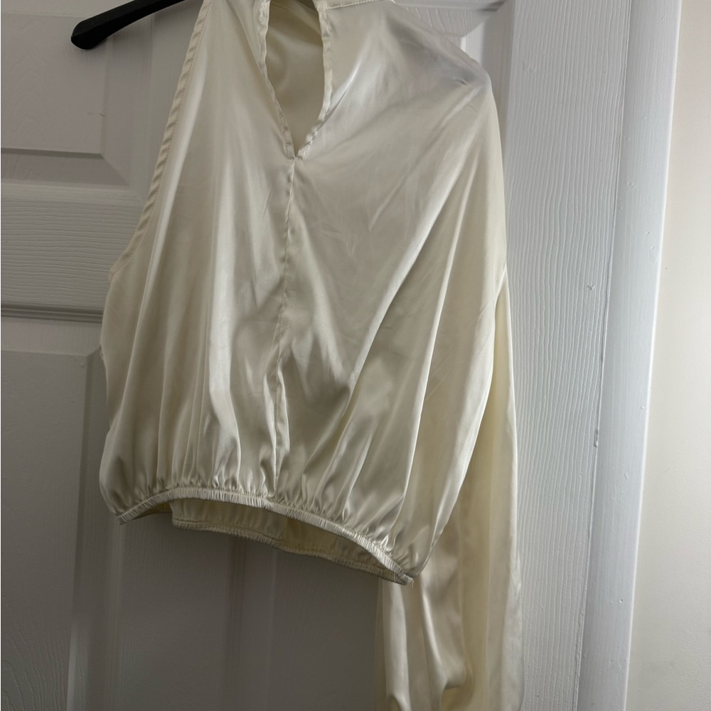 Shein Cream Satin Top